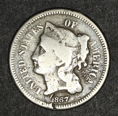 1867 Three Cent Nickel 3CN