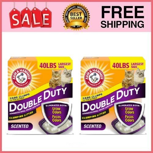 Double Duty, Advanced Odor Control Clumping Cat Litter, Scented,40lb Box