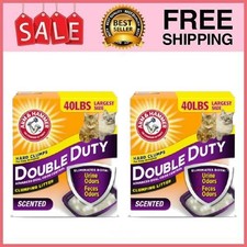 2 Box Double Duty, Advanced Odor Control Clumping Cat Litter, Scented,40lb Box