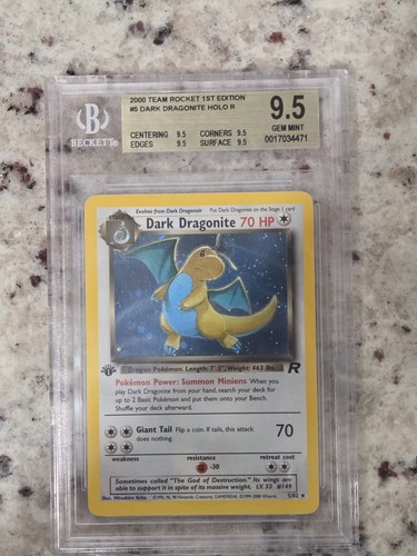 Dark Dragonite (1st Edition) graded BGS 9.5 for sale on eBay