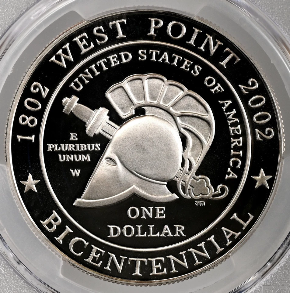 2002-W $1 WEST POINT PROOF SILVER DOLLAR COMMEMORATIVE PCGS PR70 DCAM #49031885 - Image 2 of 4