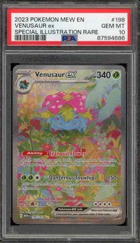 Pokemon Venusaur ex 151 MEW EN Special Illustration Rare #198 PSA 10 Gem Mint