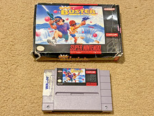 Super Buster Bros snes  with box , authentic tested