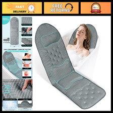 Luxury Full Body Bath Pillow - Soft Tub Cushion with Non-Slip Suction Cups  Hoo