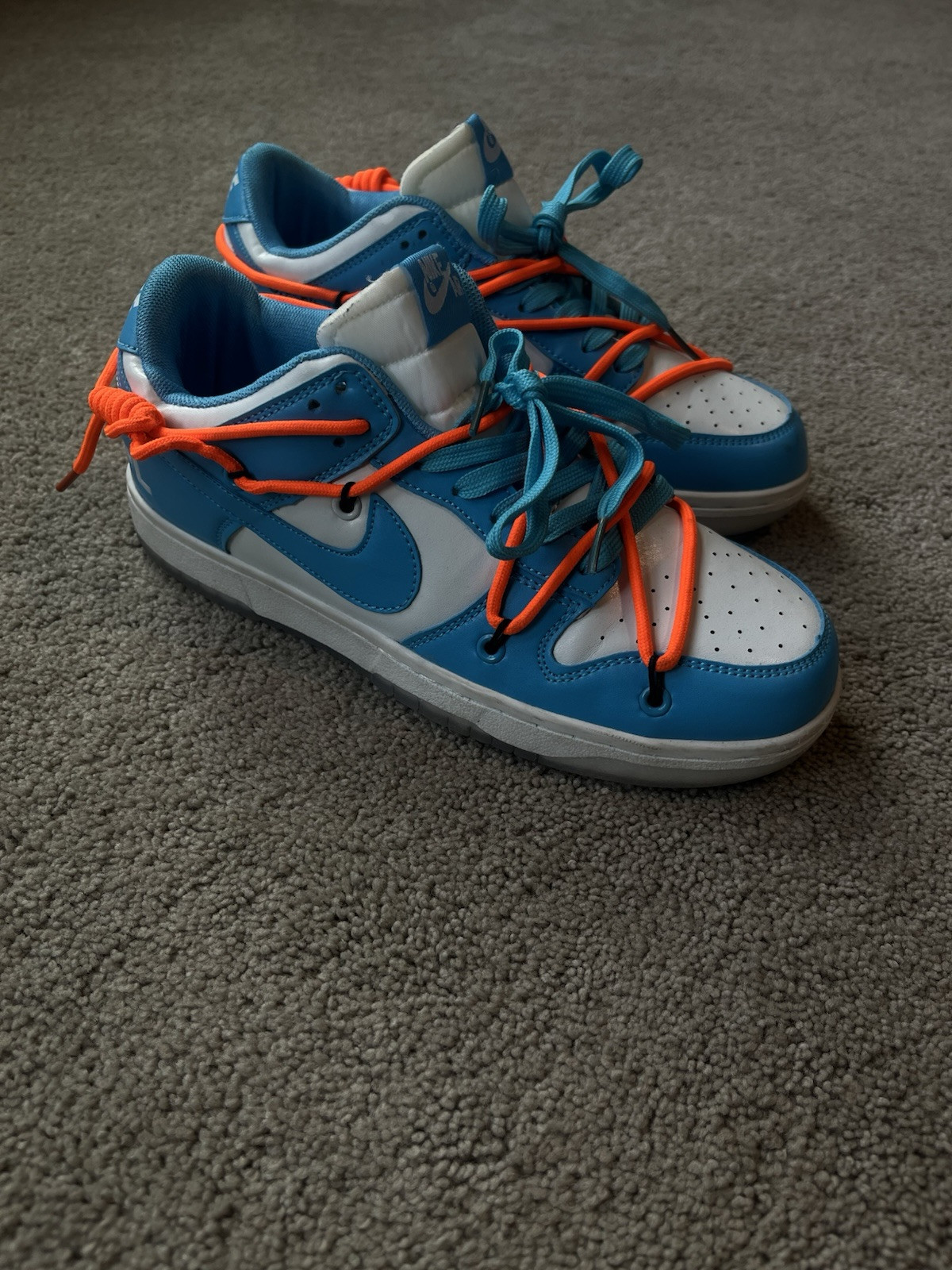 OFF WHITE X NIKE Taglia 7 5 Nike Off White x Futura Dunk Low UNC *INVIA OFFERTE*