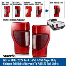 Halogen Upgrade Full LED Tail Lights For 2017-2022 Ford F-250 350 Superduty Pair