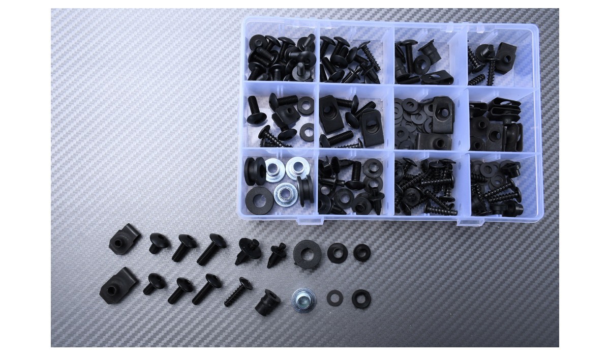 Visserie carénage Honda CBR650F kit complet de vis noires moto sport RC96