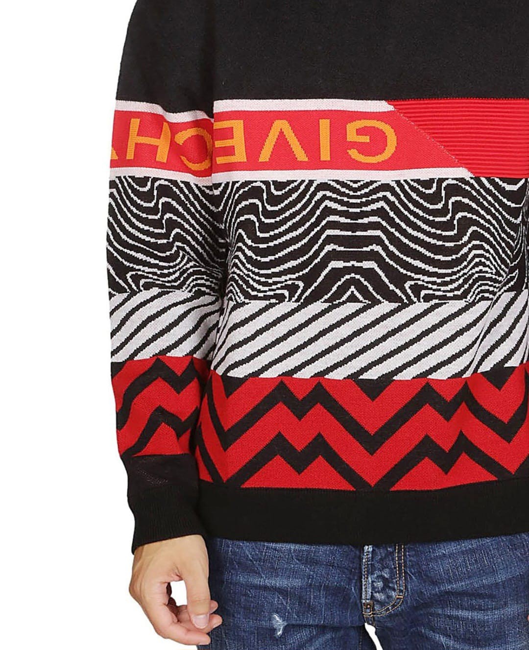 GIVENCHY - Patchwork Jacquard Wool Blend Sweater … - image 4