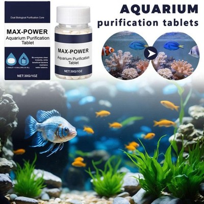 Max-Power Aquarium Purification Tablets Bio-enzymes Balance Clean Water R8L1