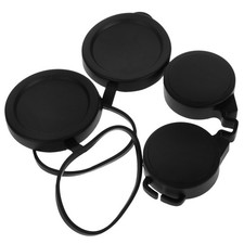 3Pcs Durable Rubber Lens Covers Waterproof Binocular Protection Black Caps