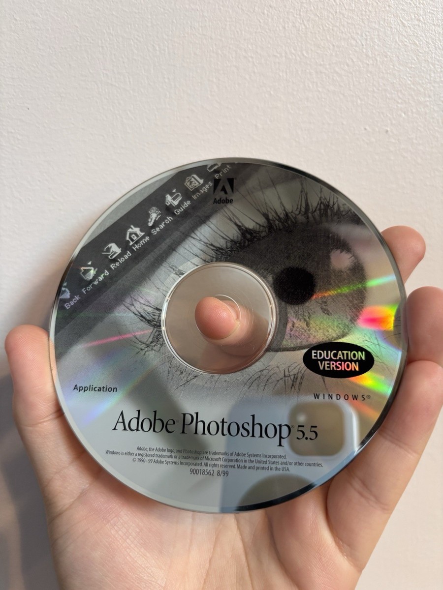 1999 Adobe Photoshop 5.5 Macintosh software CD w/ Serial Number