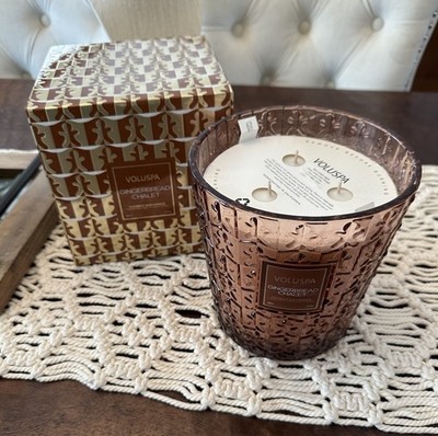Voluspa Gingerbread Chalet 38 oz. Candle - New In Box