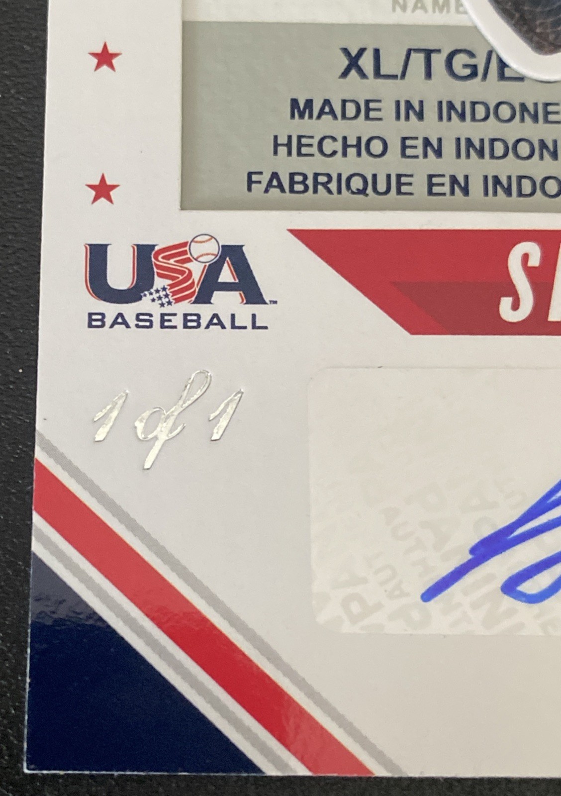 2020 Panini USA Baseball Stars & Stripes Signatures Jackson Baumeister Auto 1/1 view 2
