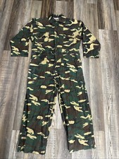 Vintage Camo Deer Hunting Coveralls Larger Light Weight Sports Afield 25 Inseam