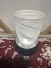 White Swirl Art Glass Drink Ware/Votive Candle Holder 4 Inches Tall — photo 1