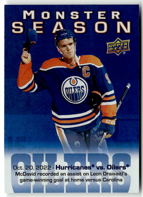 Upper Deck 2023-24 Series 2 NHL Hockey MS-4 Connor McDavid Monster Season