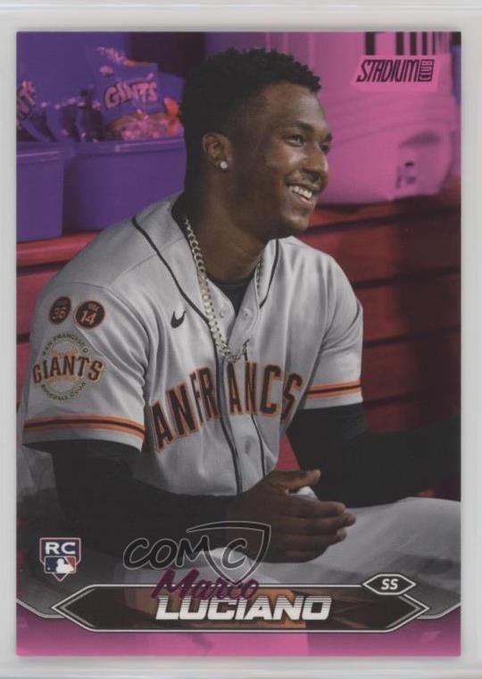 2024 Topps Stadium Club Pink Foil Marco Luciano #224 Rookie RC uk2
