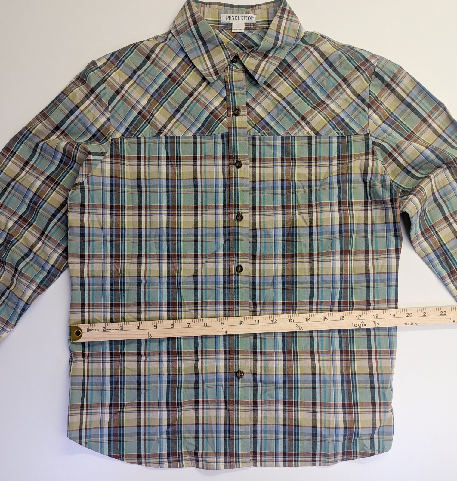 Pendleton Plaid Cotton Button-down Long Sleeve Sh… - image 6