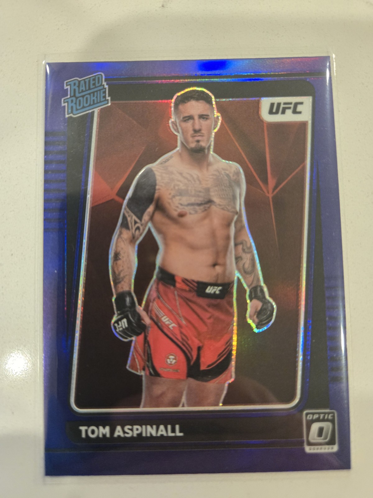2022 Panini Donruss Optic UFC - Rated Rookie Tom Aspinall #120 Purple Prizm (RC)