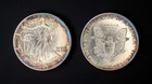 1987 American Silver Eagle 1 oz .999 Silver BU beautifully rim toned