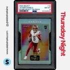 2024 PANINI SELECT #16 JAYDEN DANIELS SCORE THROWBACK PRIZM RC ROOKIE PSA 8