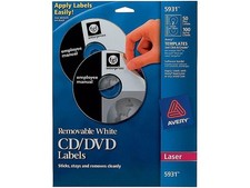 Avery CD/DVD Label. 50-INSERTS/LABELS 05931 MATTE CD/DVD JEWEL CASES FOR LAS...