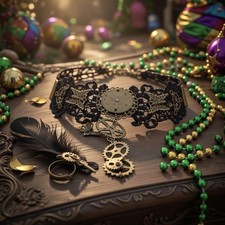 Steampunk Damenarband Damenschuck Kanewal Fas...