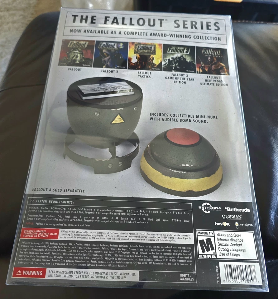 Fallout Anthology PC Mini NUKE COLLECTOR'S EDITION GAMESTOP NEW Sealed Mint Cond - Image 3 of 4