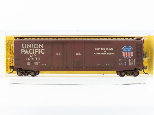 Coche de carga N Micro-Trains/Kadee 36031 UP Union Pacific 50' #169170 desgastado  | Condition: Used