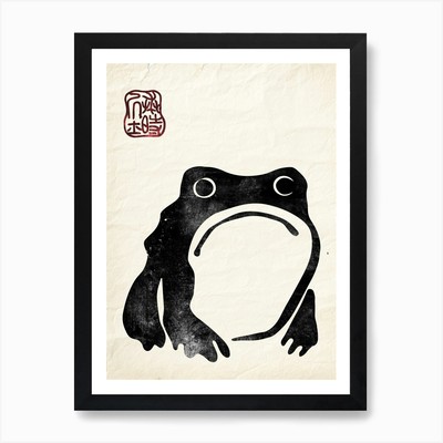 Frosch Matsumoto Hoji inspiriert Frosch O gerahmtes Wandbild Poster Leinwanddruck Bild