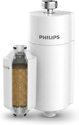Philips Wasser-Inline-Duschfilter und 1 Ersatzkartusche, 50 000 L Filtra
