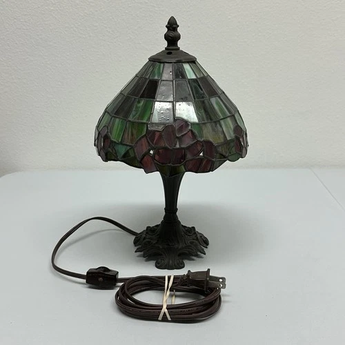 Vintage Loevsky Art Deco Nouveau Tiffany Slag Glass Table Lamp Rare L&L WMC 9320