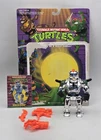 Vtg 1993 ROBOTIC BEBOP TMNT Teenage Mutant Complete w/ Collect Card & Cardback