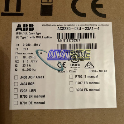 1X NEW ABB Frequency Converter ACS320-03U-23A1-4