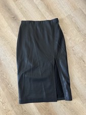 Express Faux Leather Midi Skirt Women  s Size M Medium Black