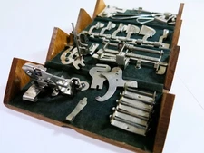 Antique Singer Sewing Machine 1889 Oak Puzzle Box Complete with All Accessories