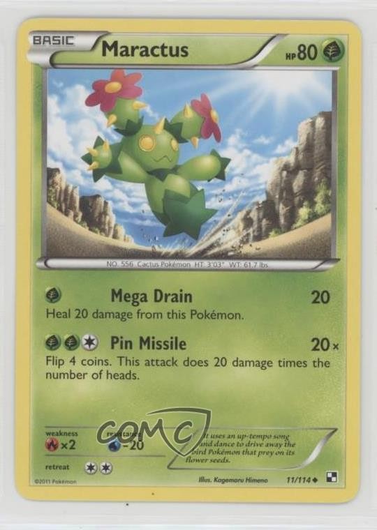 Maractus Pokemon Black & White Base Set #11
