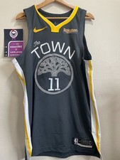Stained Nike NBA Golden State Warriors Thompson 2019 Authentic Jersey 48 L