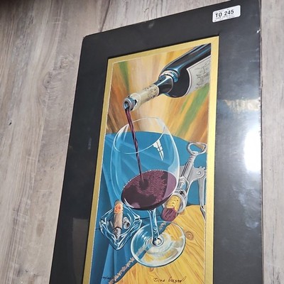 Dima Gorban Touch of Class Signed Numbered Serigraph Wine Art Print 2004