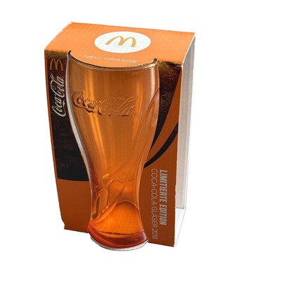 McDonalds Glas Coca-Cola Gläser Glas   Limited Edition Orange 2018   neu & OVP 