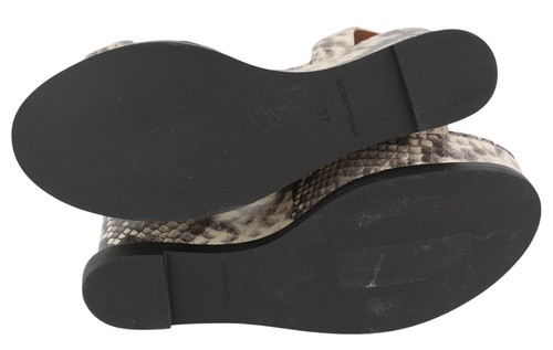EMPORIO ARMANI Women Sandals EU37 Leather Snake Pattern Platform Heeled RRP€288 - Picture 8 of 9