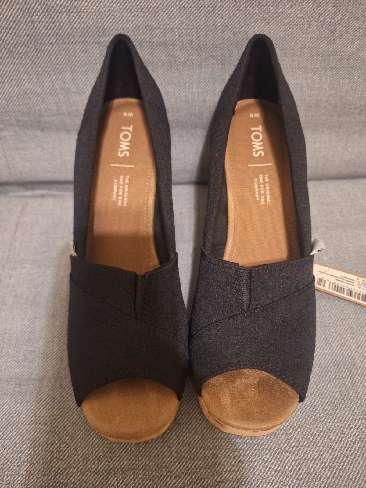 APL Sandali donna TOMS sandalo classico con zeppa 9W nero