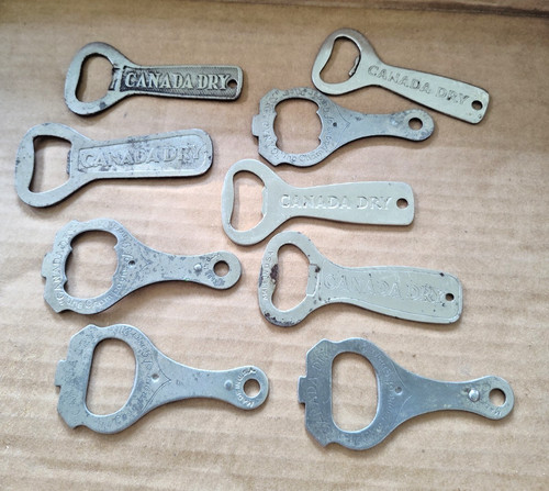 Vintage Canada Dry Metal Bottle Opener Soda Pop Advertising 9 Pieces
