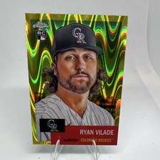 Topps Chrome Platinum Ryan Vilade #258 Rockies Yellow RayWave /250 Rookie