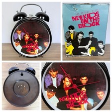 VTG 1990 New Kids On The Block NKOTB Large Alarm Wall Clock Jordan Joey Jonathan