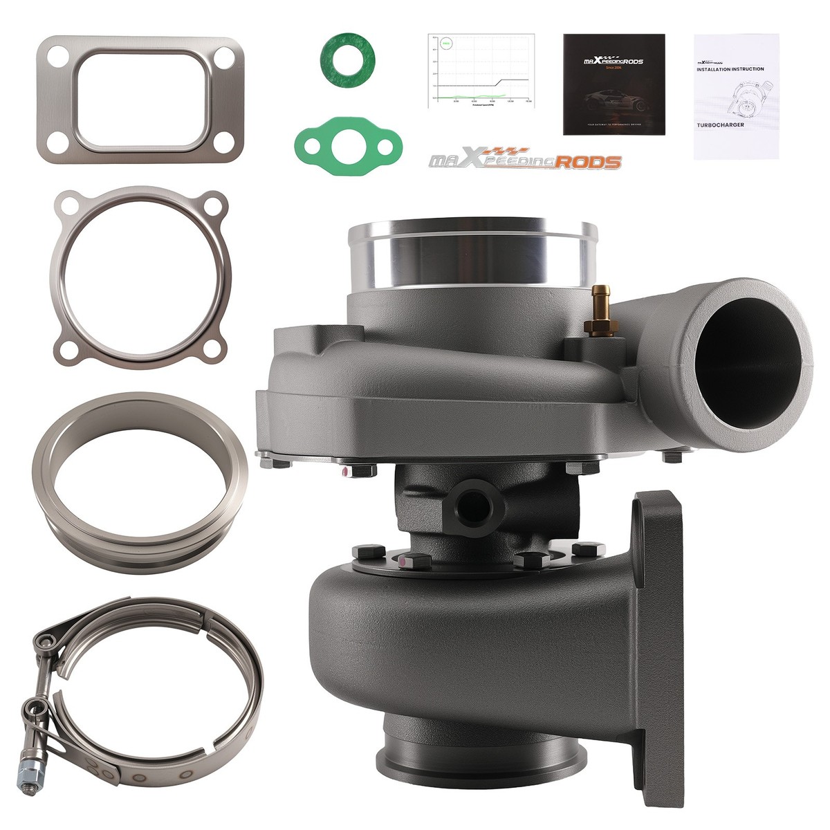 GT35 GT3582 Billet Turbo Anti-Surge T3 V-Band 0..63 0.7 A/R