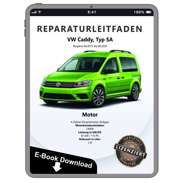 VW Caddy SA 2015-2020 4-Zyl. Erdgas Benzinmotor 110 PS Reparaturanleitung PDF-image