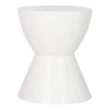 Outdoor Collection Athena Modern Concrete Dark Grey Round 17.7-inch Accent Table