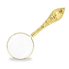 Rongon Small Magnifying Glass Handheld Reading Magnifiers, 5X 45MM Gold-a