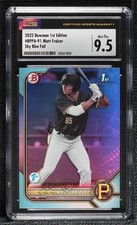 2022 Bowman 1st Edition Sky Blue Foil Matt Fraizer CSG 9.5 Mint Plus 1u6